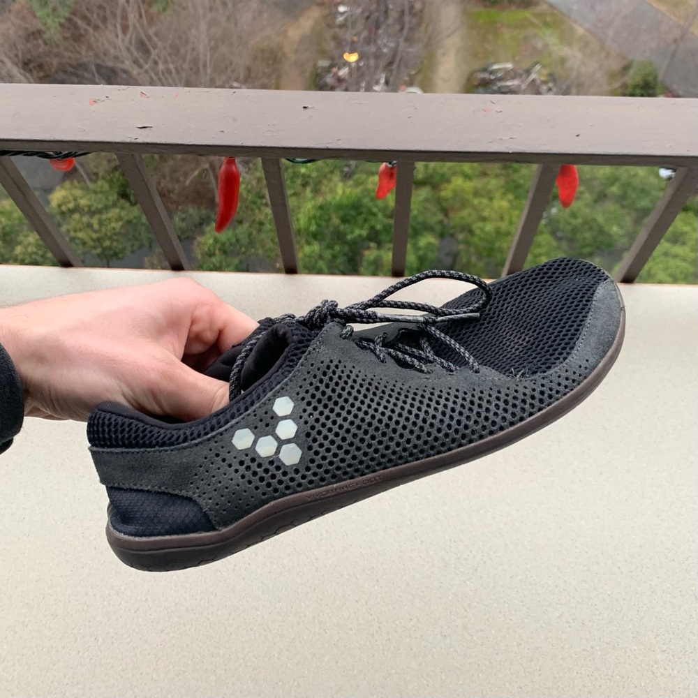 VivoBarefoot Primus Trio Black Mesh Leather Shoes Size 38 Size Women’s 7